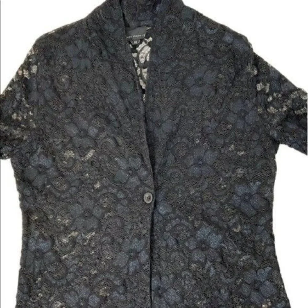 Vintage Also Know As Sheer floral one button closure blouse top size Medium - Picture 10 of 13